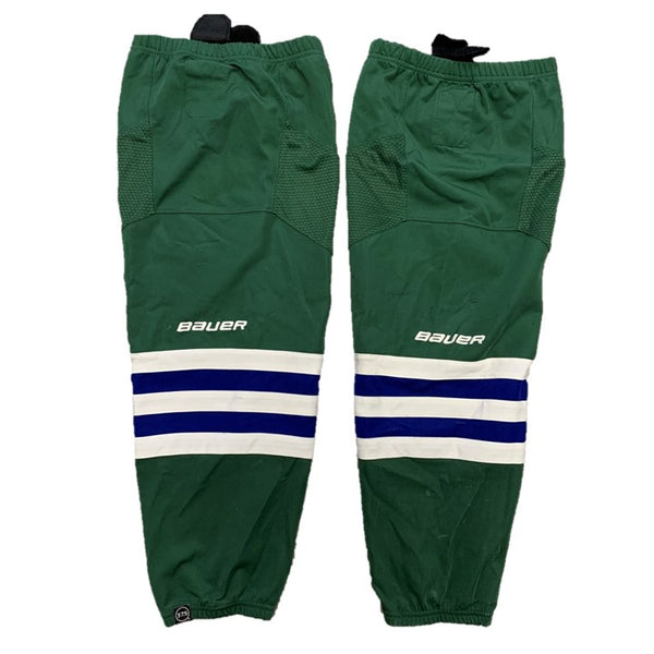 NCAA - Used Bauer Hockey Socks - (Green/White/Blue)