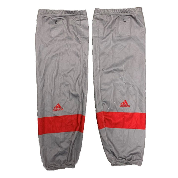 NCAA - Used Adidas Hockey Socks (Grey/Red)