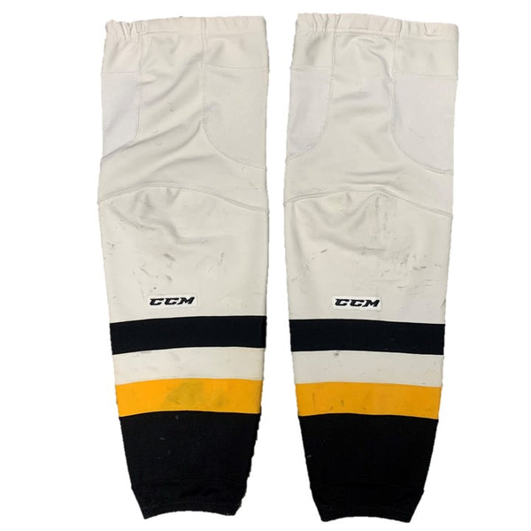OHL - Used CCM Hockey Socks (White/Black/Yellow)