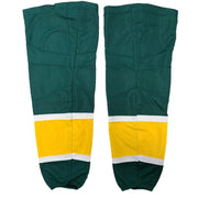 NCAA - Chaussettes de hockey usagées (vertes/jaunes/blanches)
