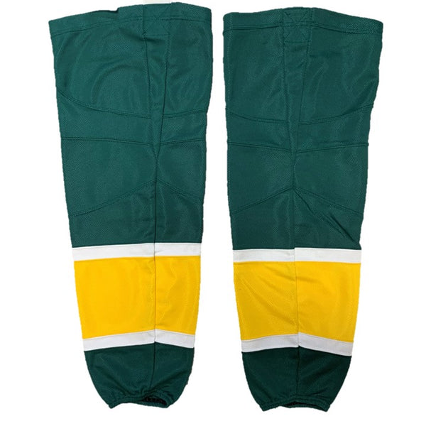 NCAA - Used Hockey Socks (Green/Yellow/White)