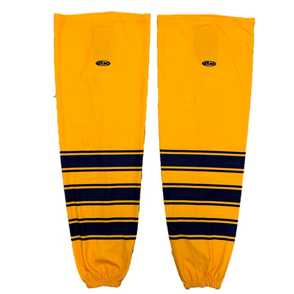 NCAA - Used Hockey Socks - (Yellow/Navy)