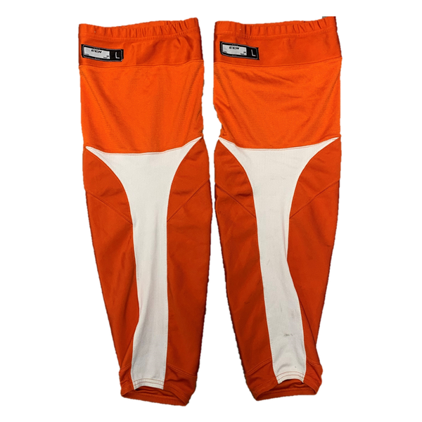 OHL - Used CCM Hockey Socks (Orange/White)