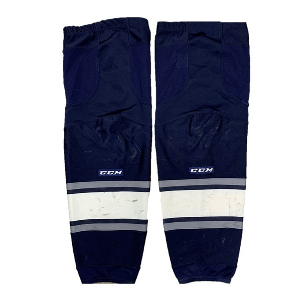 OHL - Used CCM Hockey Socks (Navy/White/Silver)