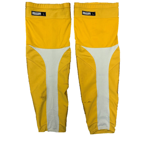 OHL - Used CCM Hockey Socks (Yellow/White)