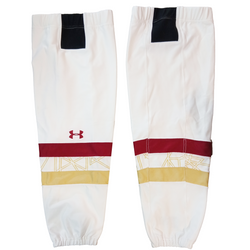 NCAA - Chaussettes de hockey Under Armour d'occasion (blanc/or/bordeaux)