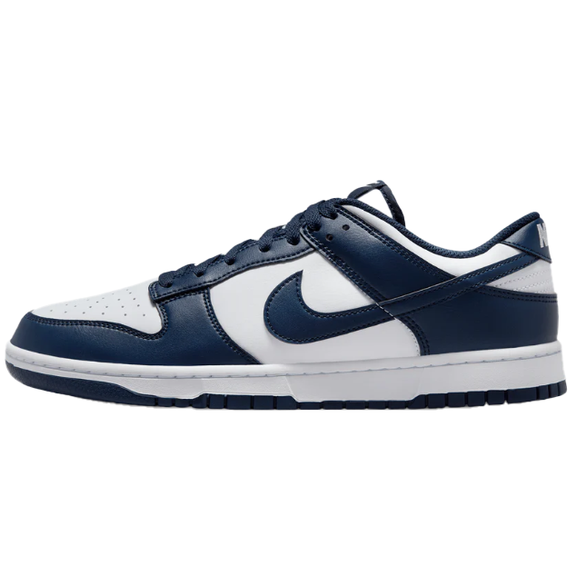 Nike - Dunk Low Retro Shoes (White/Midnight Navy)