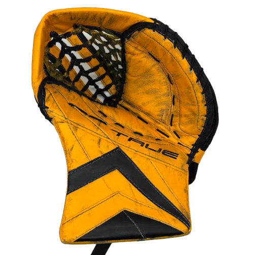 True Catalyst PX3 - Used Practice Pro Stock Goalie Glove (Yellow/Black)
