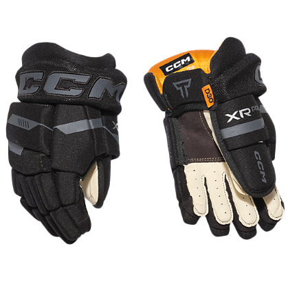 CCM Tacks XR Pro Gloves - Youth (Black/Graphite Grey)