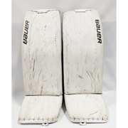 Bauer Supreme Ultrasonic - Jambières de gardien de but Pro Stock d'occasion (blanches)