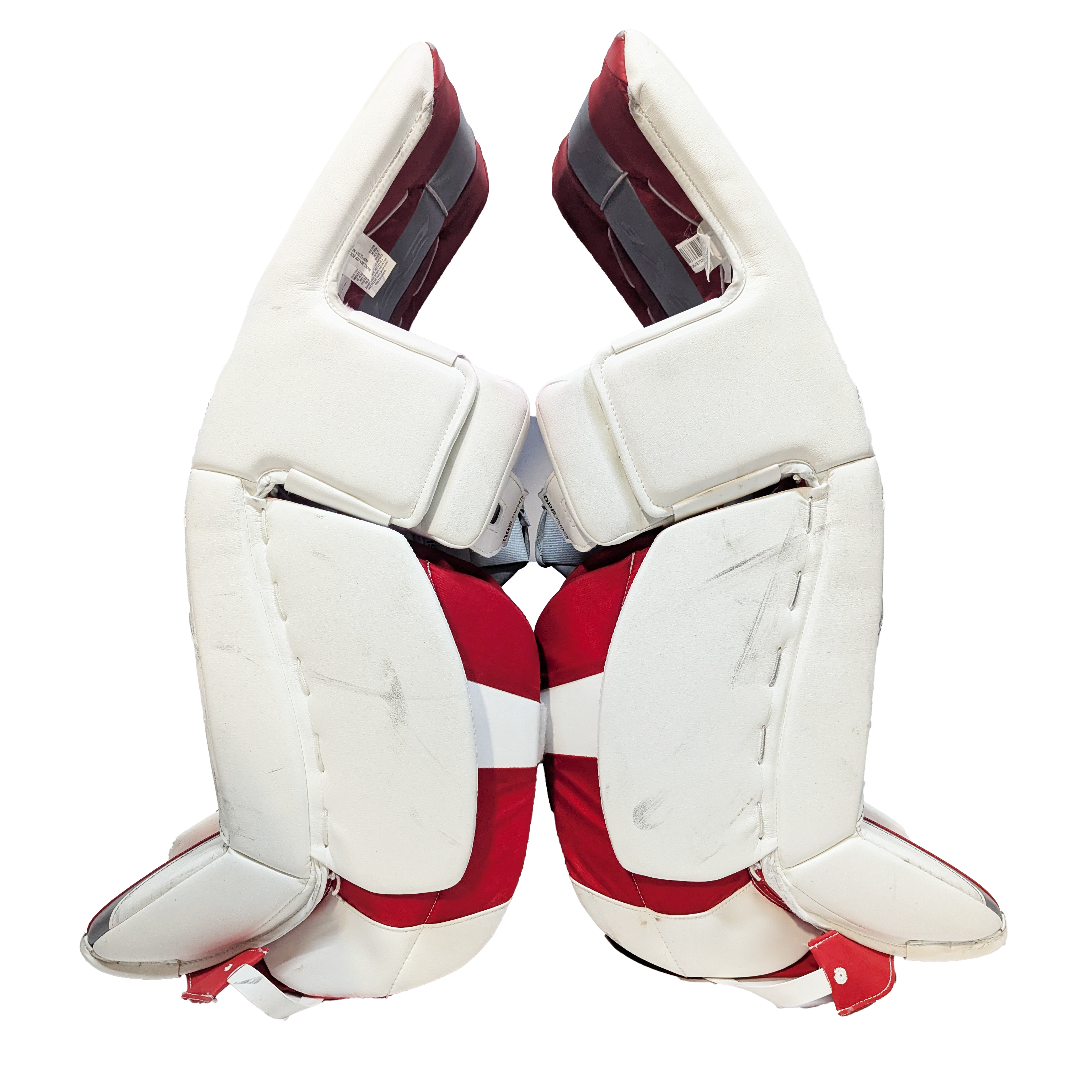Extreme Flex 6 - Used Pro Stock Goalie Pads (White/Red)