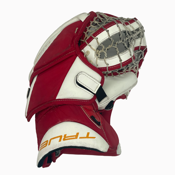 True Catalyst PX3 - Used Pro Stock Goalie Glove (Red/White/Yellow)