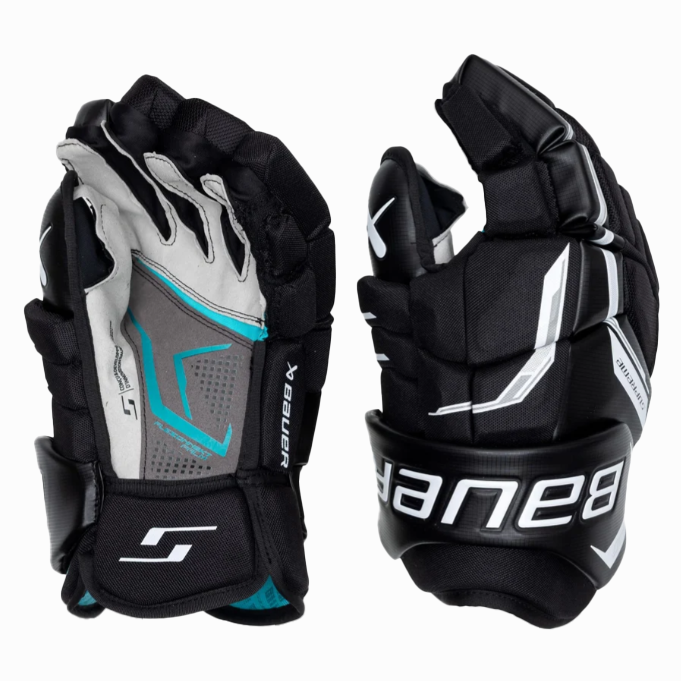 Bauer Supreme F40 Hockey Gloves - Intermediate (Black/White)