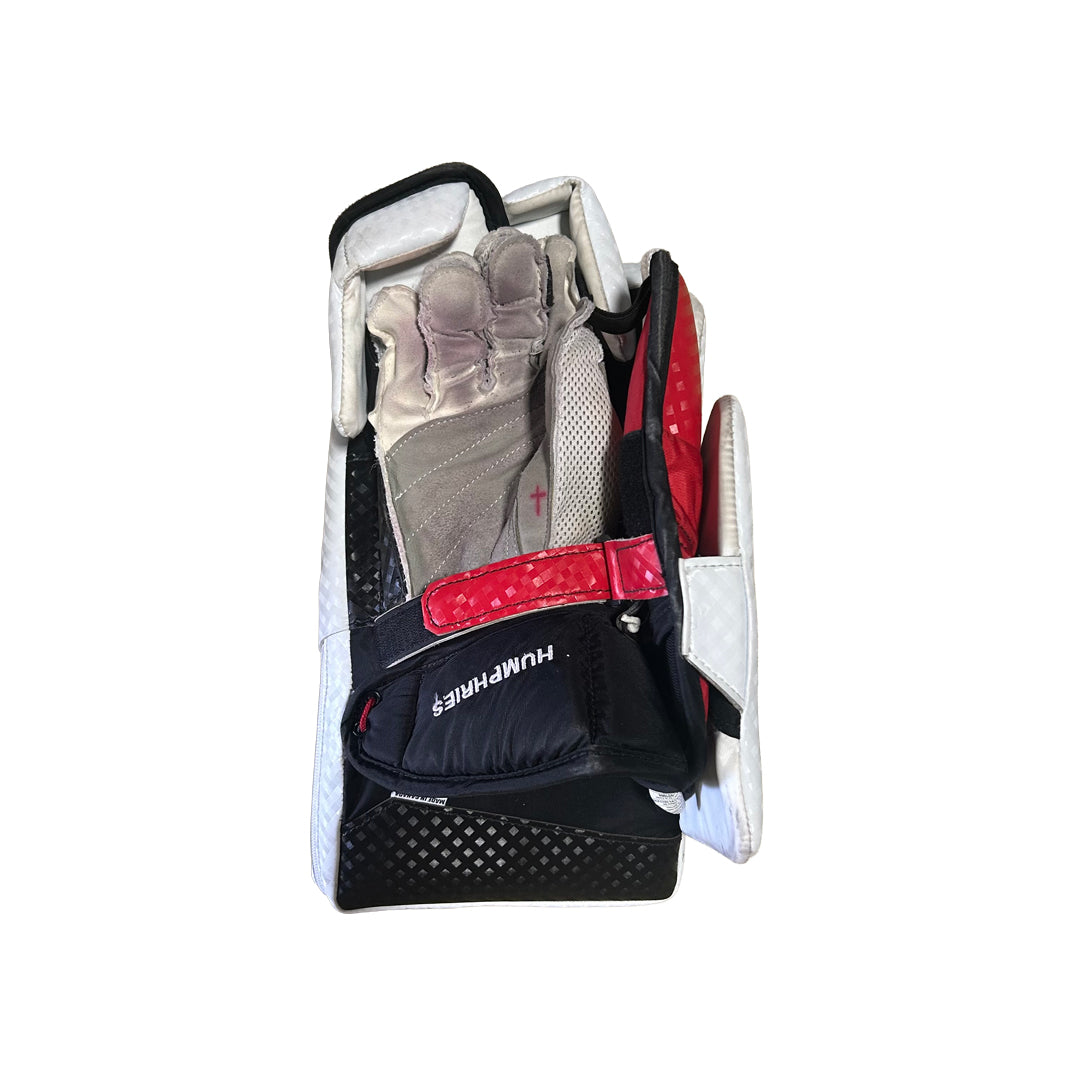 Vaughn Velocity V10 - Ensemble complet de gardien de but Pro Stock d'occasion (blanc/rouge/noir)