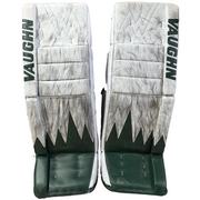 Vaughn Velocity V10 - Used Pro Stock Goalie Pads (White/Green)