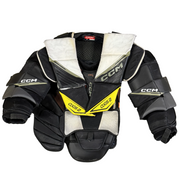 CCM Axis 2 - Plastron de gardien de but Pro Stock d'occasion (noir/blanc)