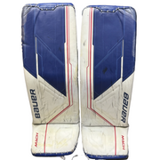 Bauer Supreme Mach - Used Pro Stock Goalie Pads (Blue/White/Red)