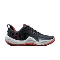 Under Armour - Men's Spawn 5 Basketball Shoe (Black/Grey/Orange)