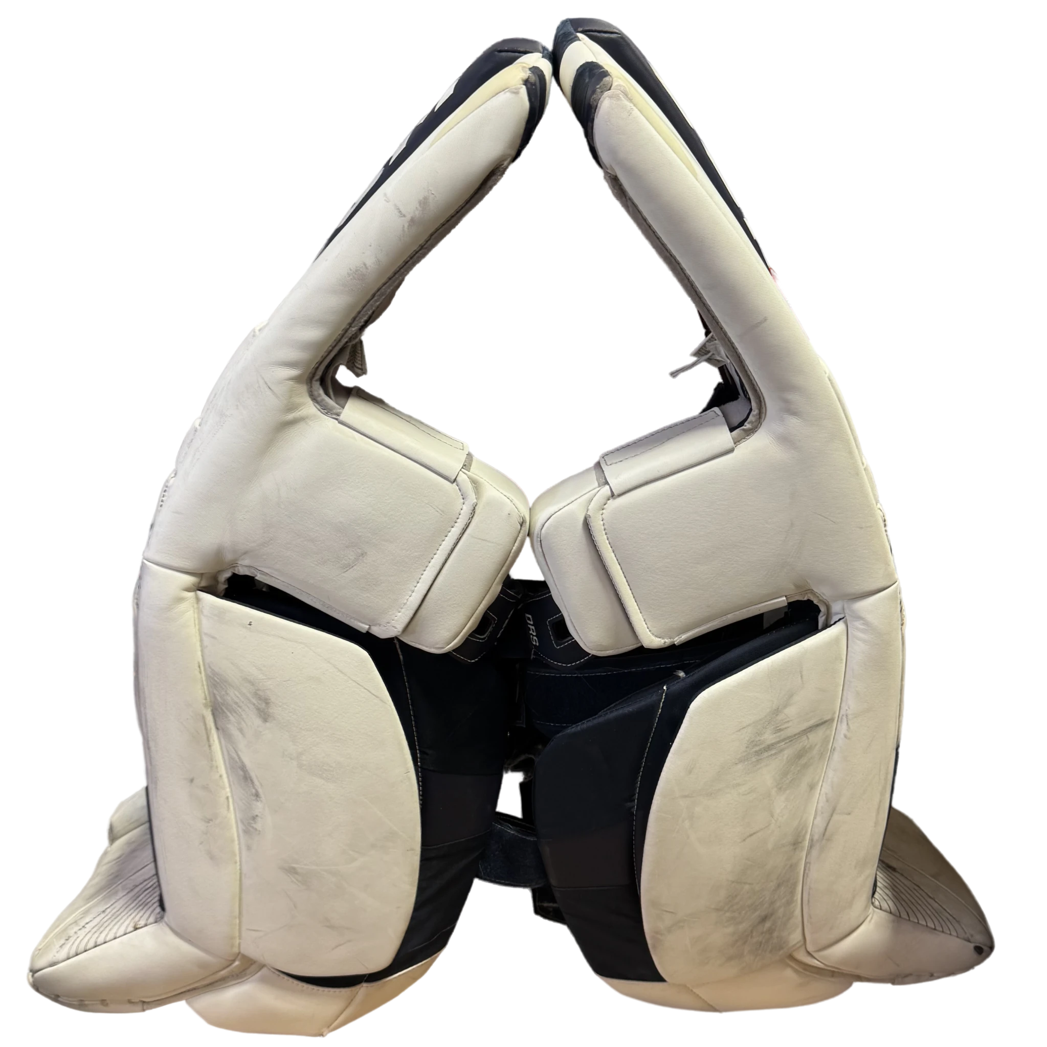 Used - CCM Extreme Flex 6.9 - Pro Stock Goalie Pads (White/Navy)