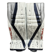 True Catalyst PX5 - Used Pro Stock Goalie Pads (White/Navy/Silver)