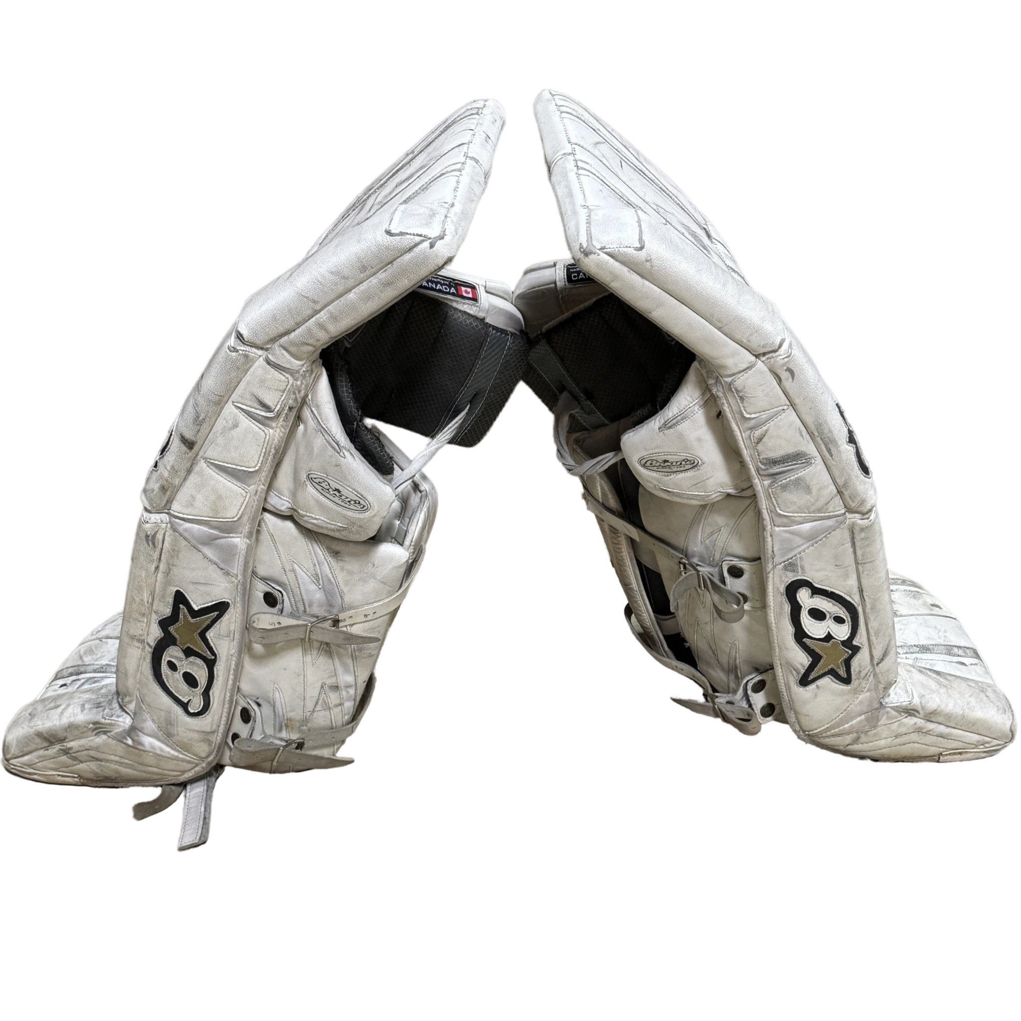 Brian's Gnetik - Used Pro Stock Goalie Pads (White)
