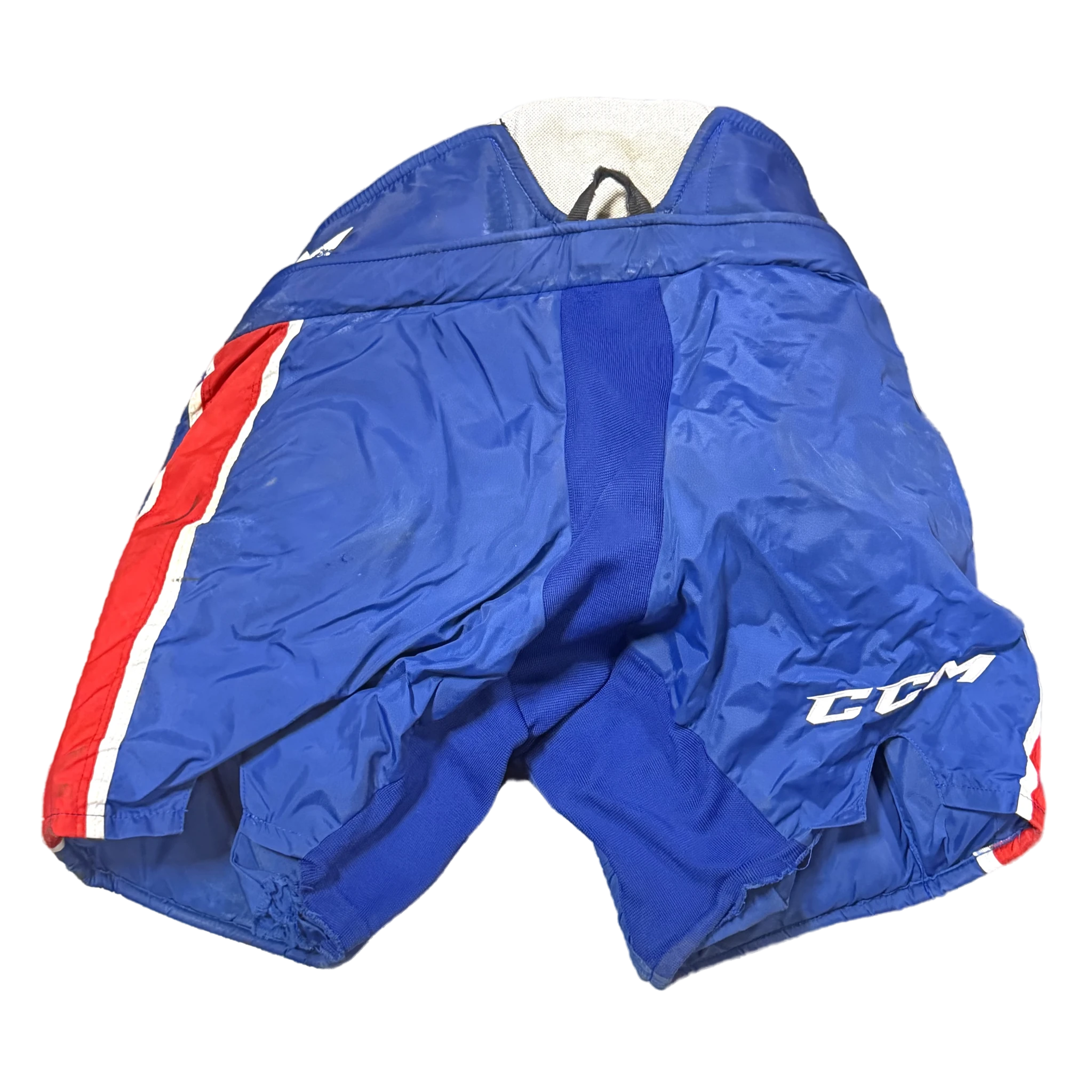 CCM HPG12A - Used Pro Stock Goalie Pants (Blue/Red/White)