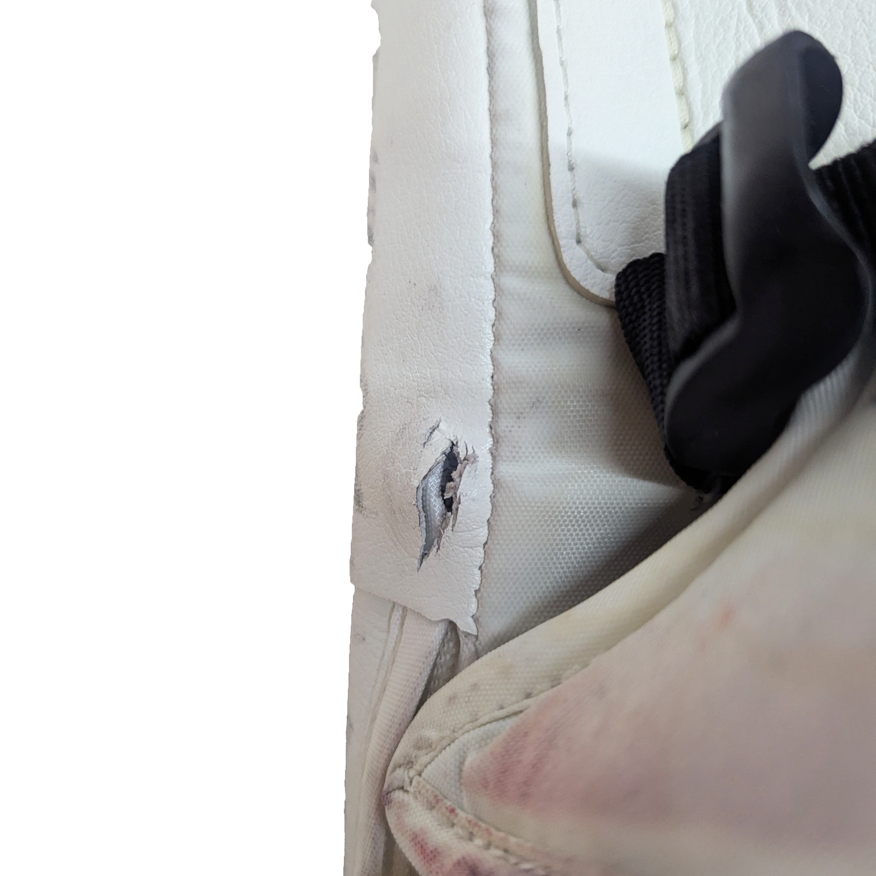CCM Extreme Flex 6 - Bloqueur de gardien de but AHL Pro Stock d'occasion (blanc/rouge/jaune)