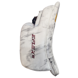 CCM Extreme Flex 6 - Bloqueur de gardien de but AHL Pro Stock d'occasion (blanc/rouge/jaune)