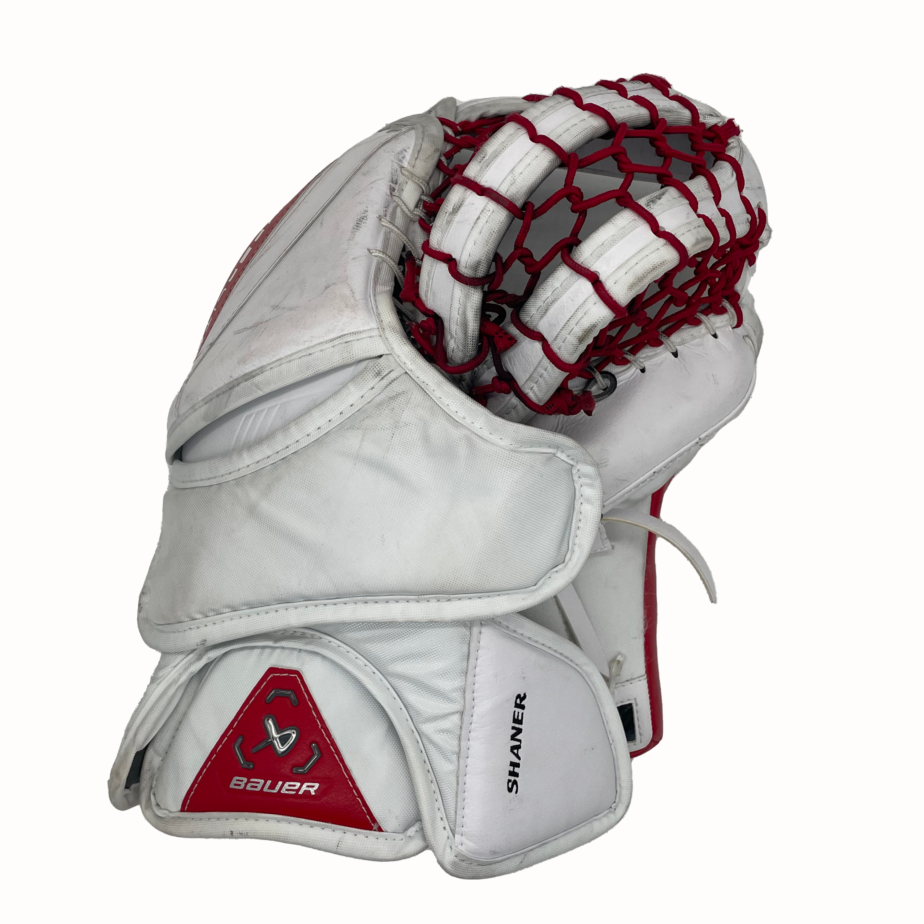 Bauer Vapor Hyperlite 2 - Ensemble de gardien de but complet Pro Stock Senior d'occasion (blanc/rouge)