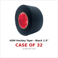 Case - HSM Black Hockey Tape 1.5" (32 Rolls)