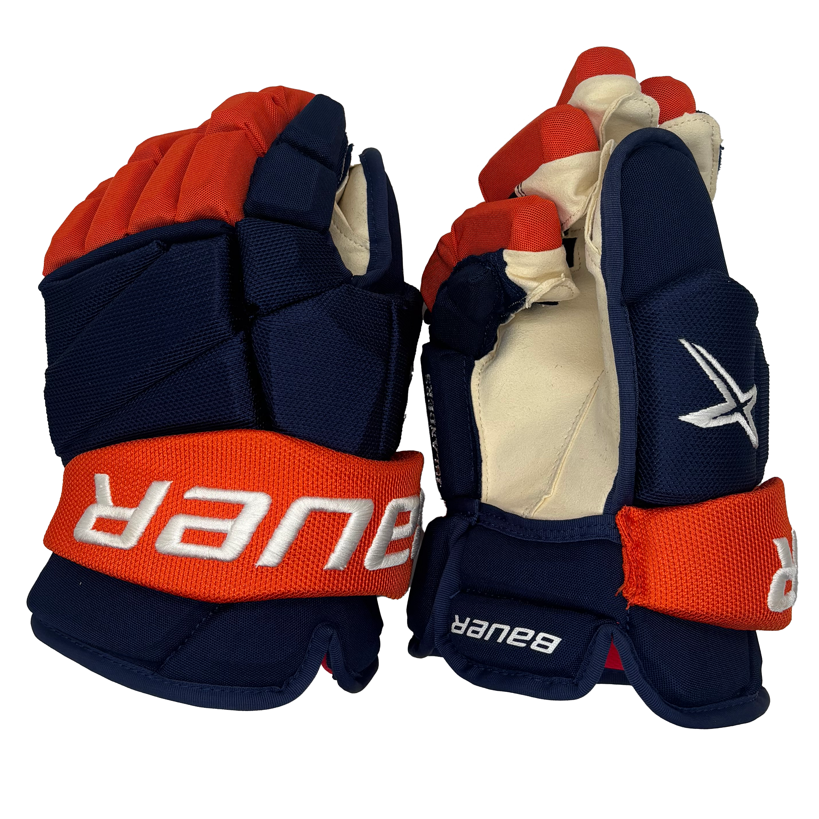 Bauer Vapor 2X Pro - NHL Pro Stock Gloves - New York Islanders (Navy/Orange)