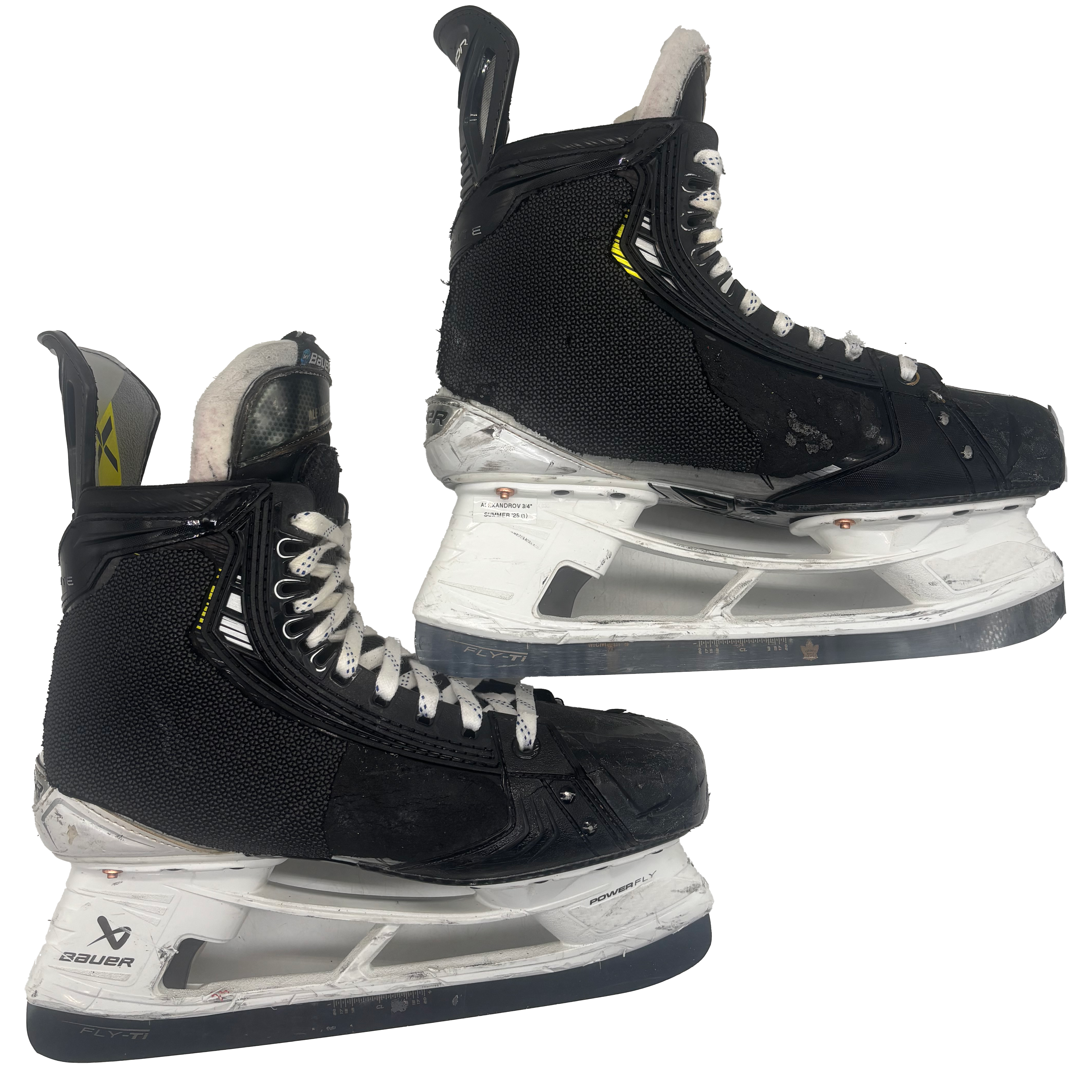 Bauer Vapor Hyperlite 2 - Used Pro Stock Skates - Size 9.5E with Shot Blockers