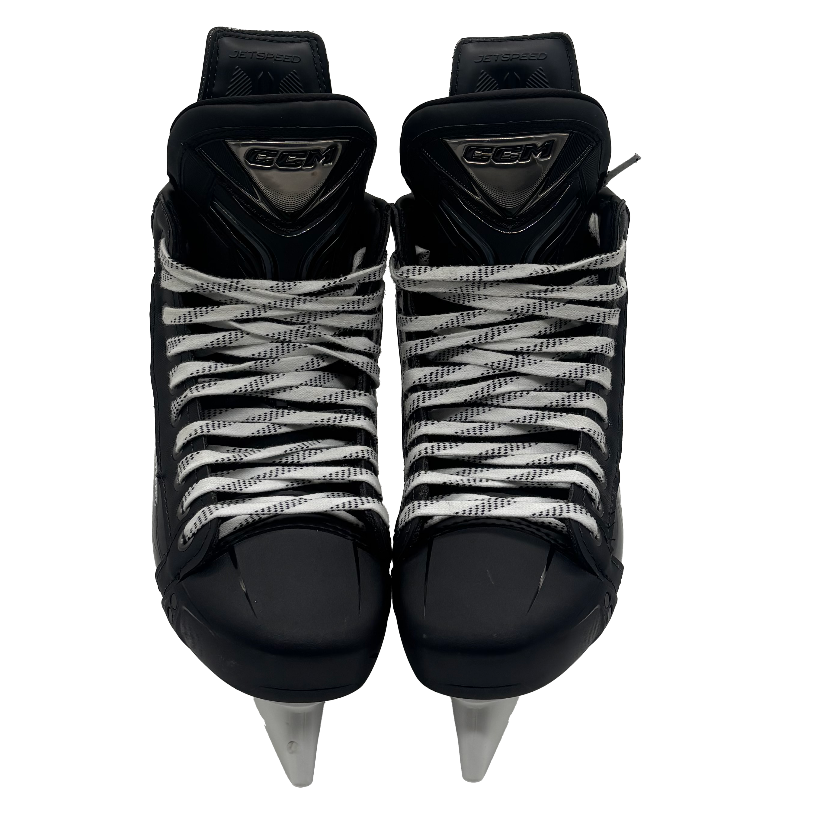 CCM Jetspeed FT8 Pro - Used Pro Stock Skates - Size 8E (White/Red)