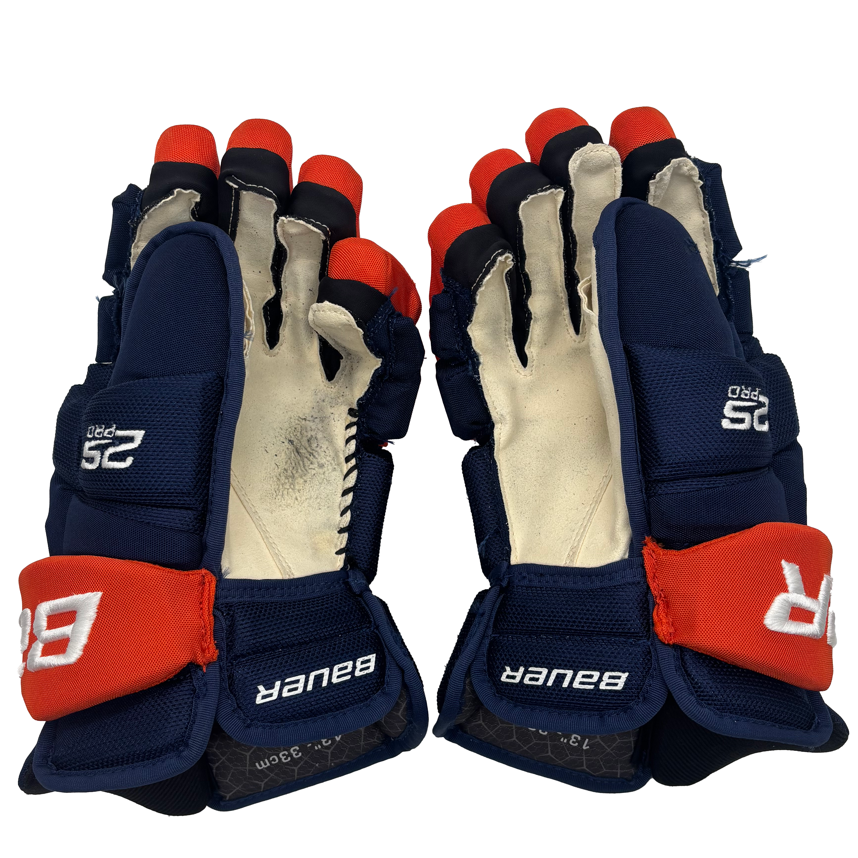 Bauer Supreme 2S - Used NHL Pro Stock Glove - Jordan Eberle (Blue/Orange)