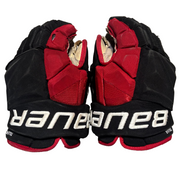 Bauer Vapor Flylite - Used Pro Stock Hockey Glove (Black/Red/White)