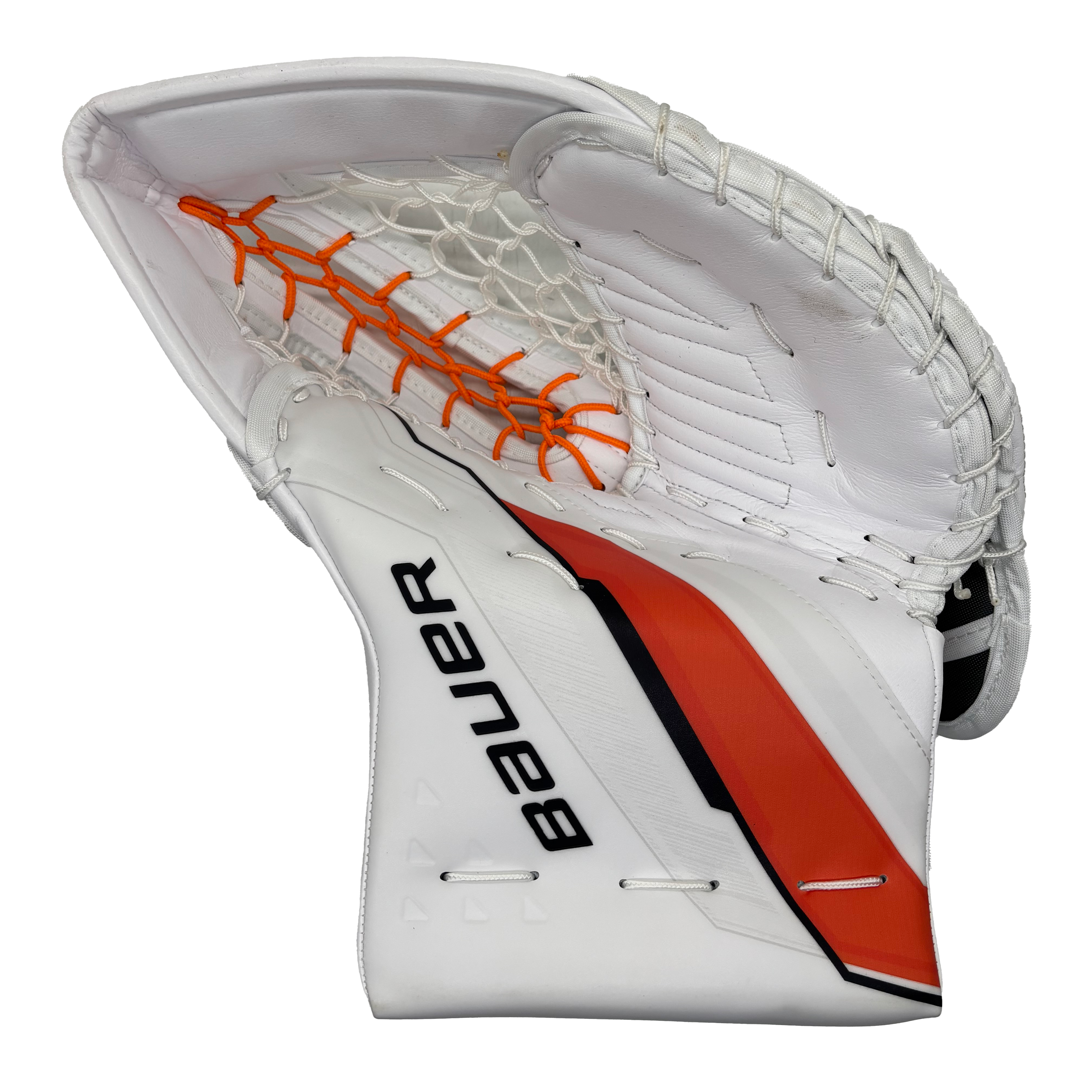 Bauer Supreme Shadow - NHL Pro Stock Goalie Glove - Ivan Fedotov (White/Orange/Black)