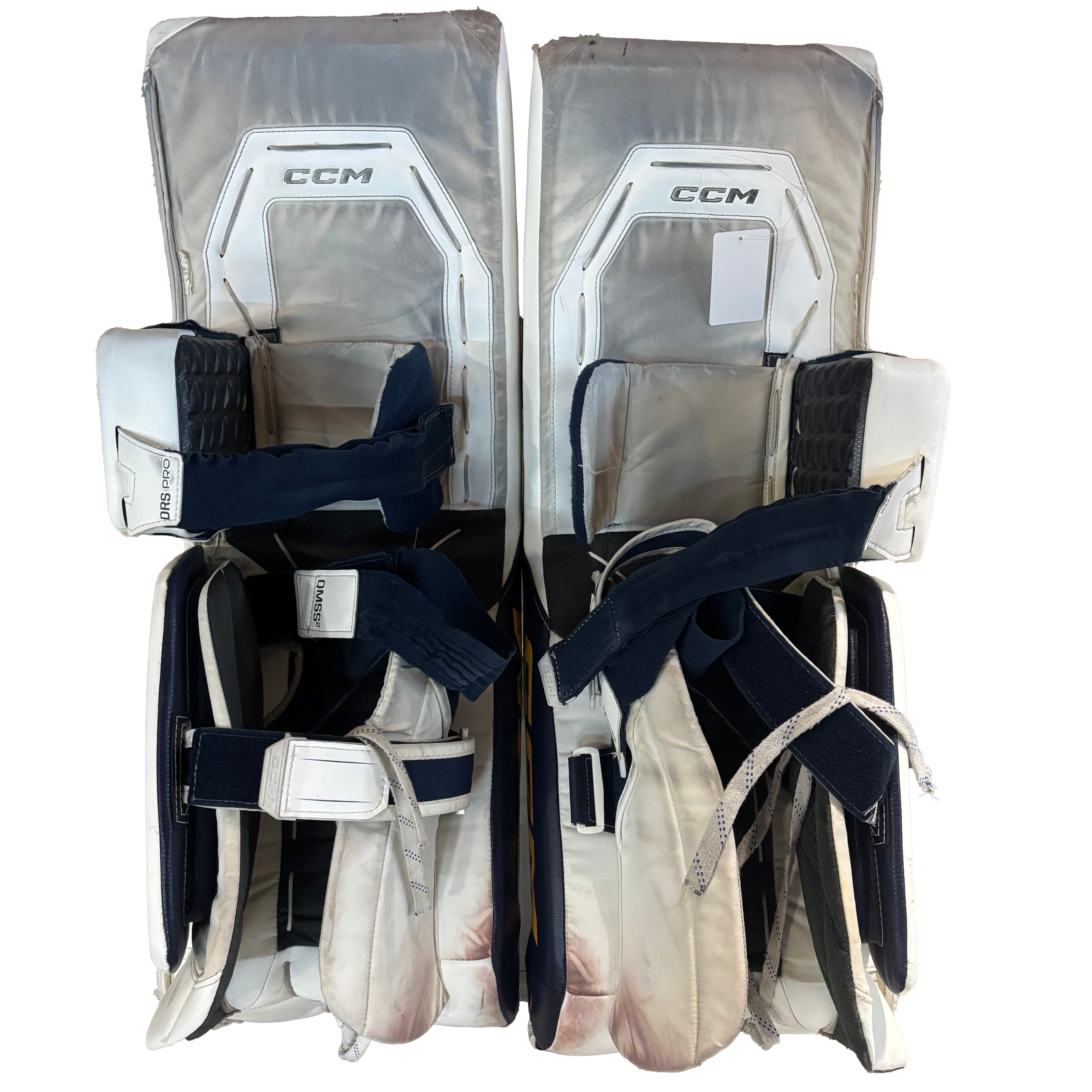 CCM Axis XF Pro - Used Pro Stock Goalie Full Set (White/Navy/Yellow)