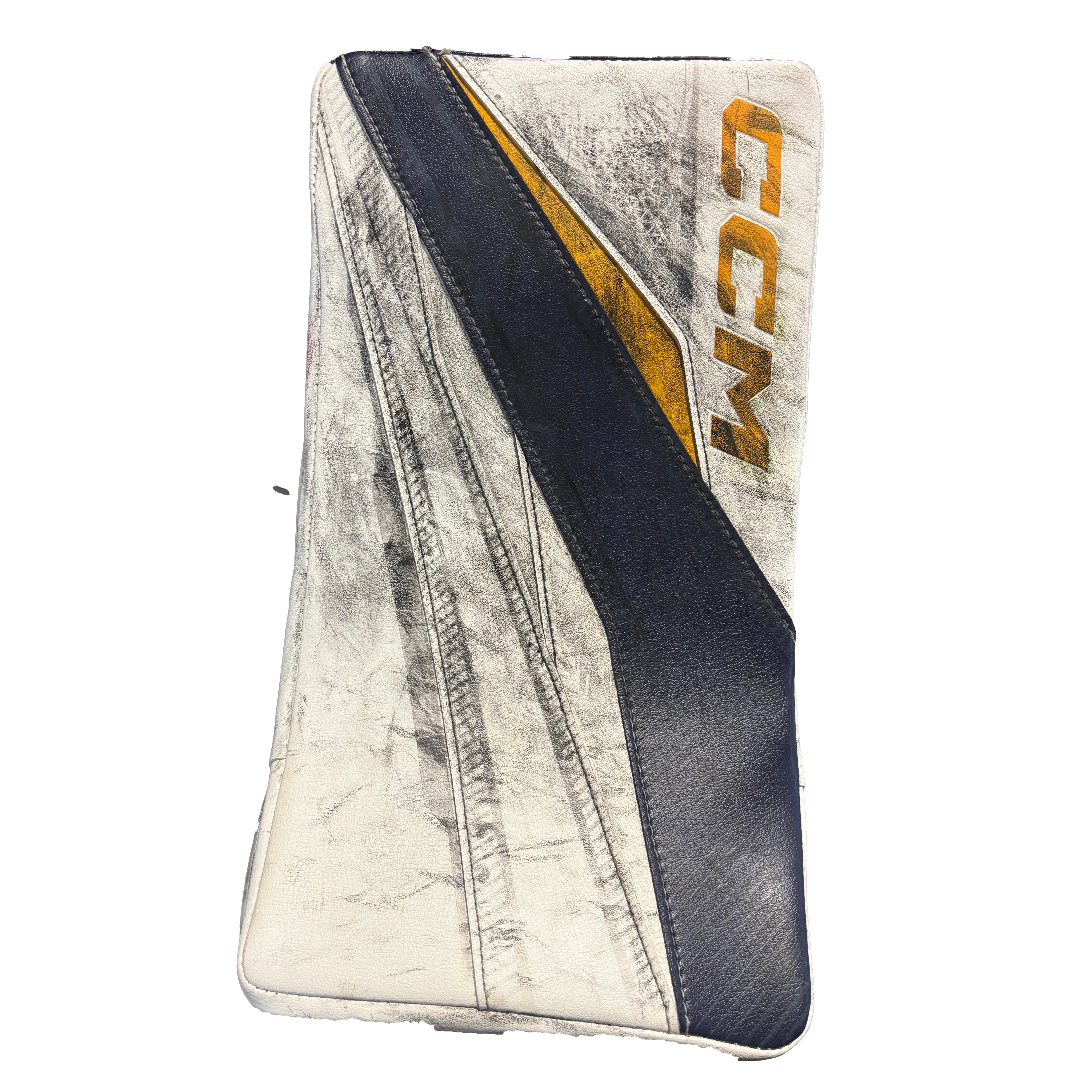 CCM Axis XF Pro - Used Pro Stock Goalie Full Set (White/Navy/Yellow)