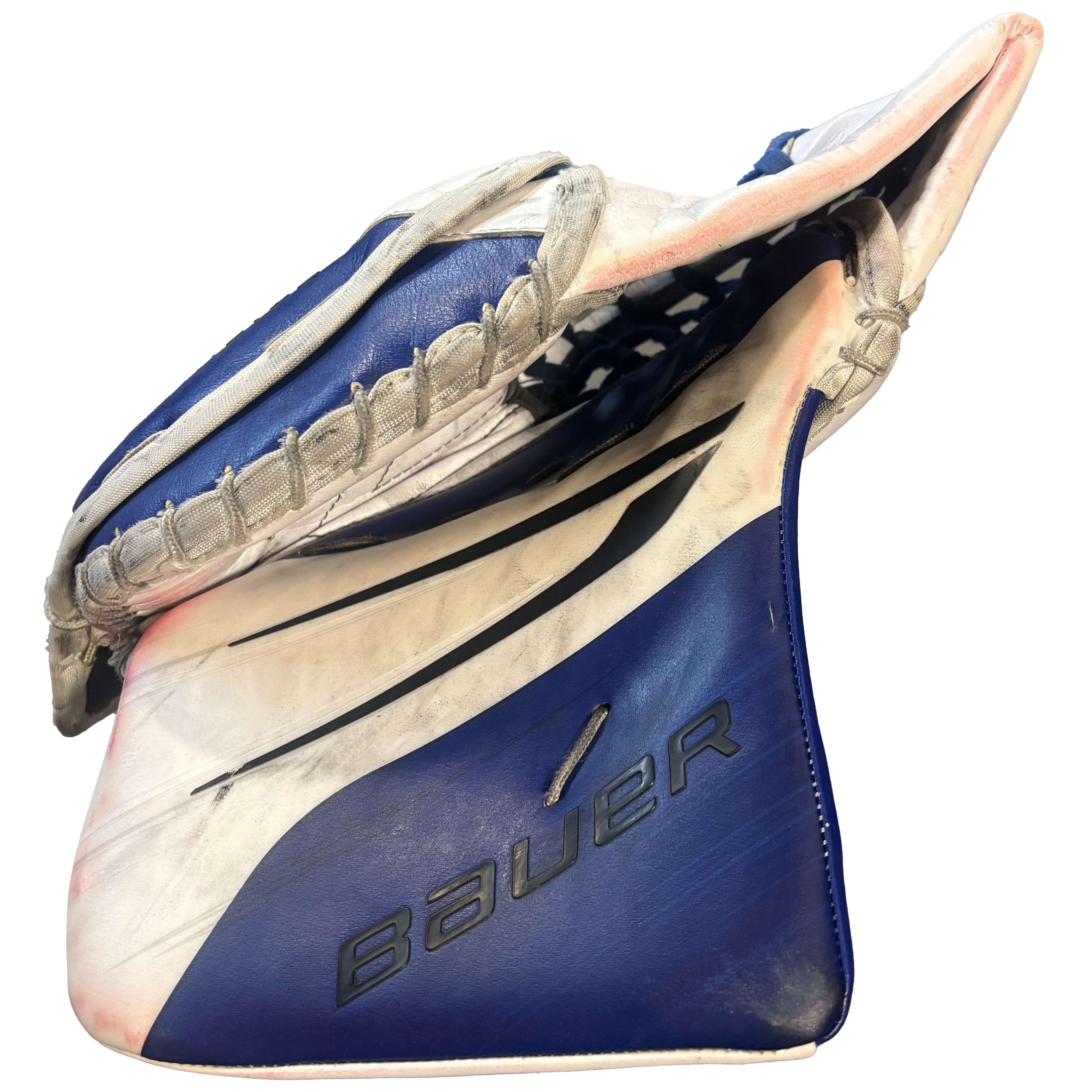 Bauer Vapor Hyperlite 2 - Used Pro Stock Full Right Goalie Full Set (White/Blue/Black)