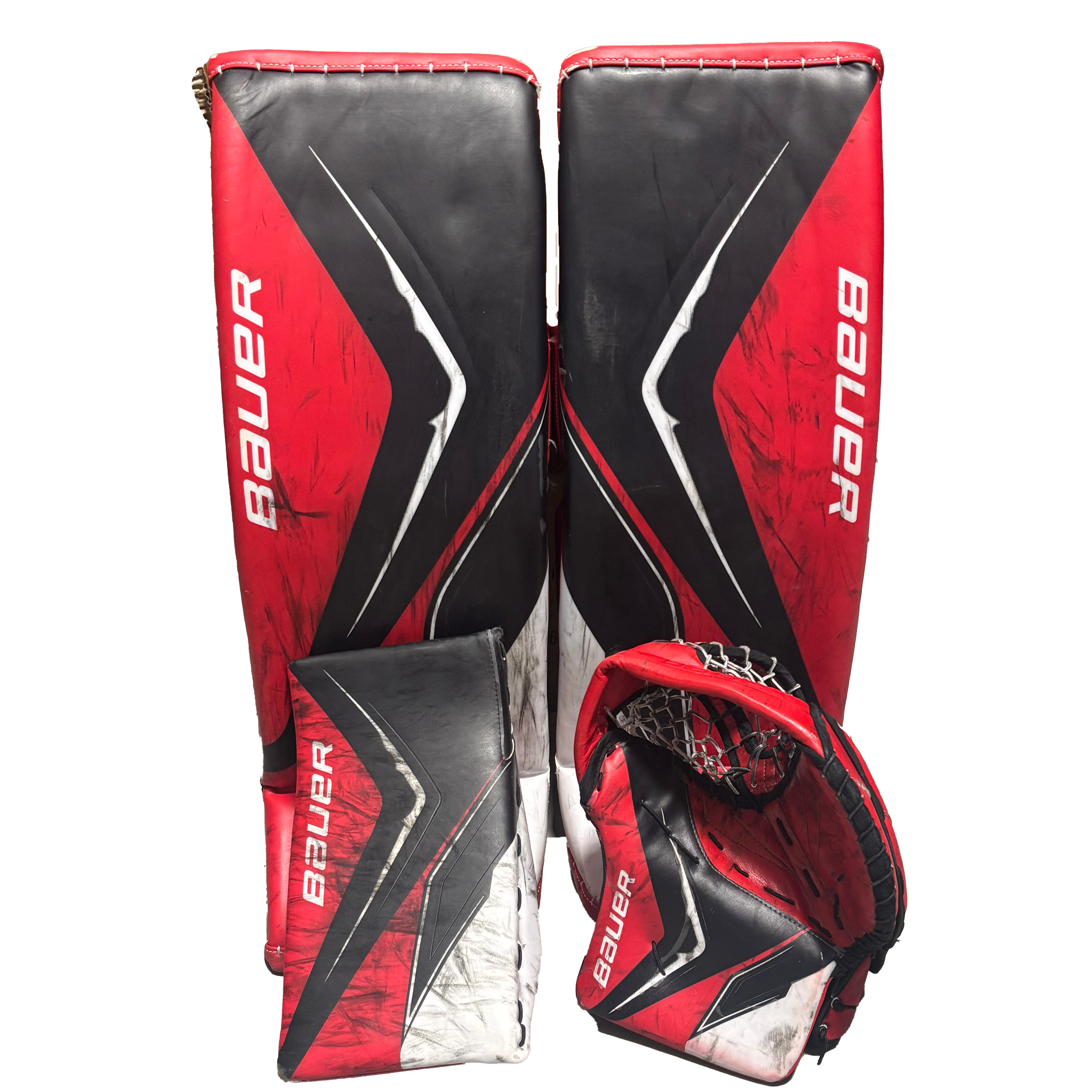 Used - Bauer Vapor Flylite Pro Stock Goalie Full Set (Black/Red/White)