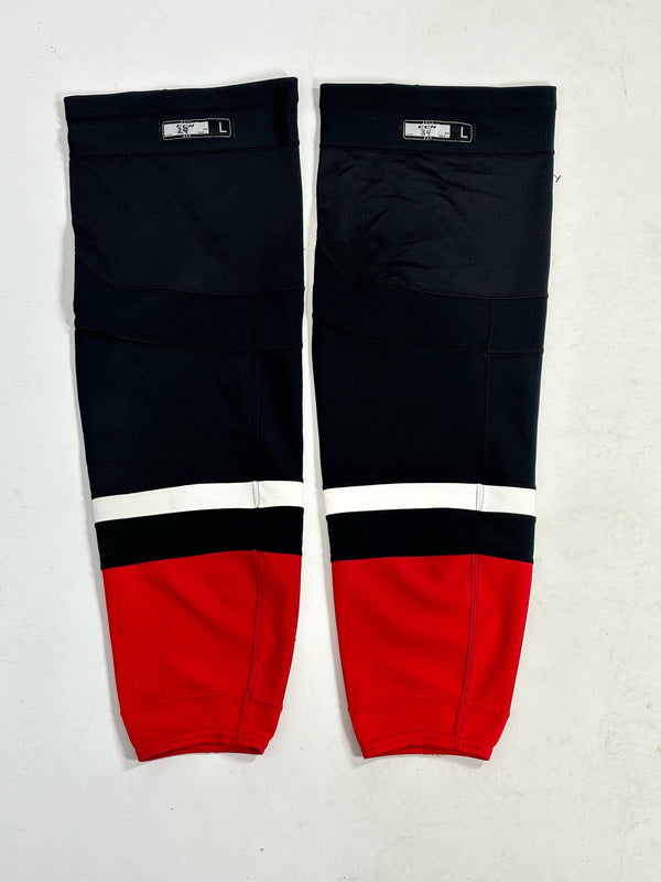 OHL- Used CCM Hockey Socks (Black/White/Red)