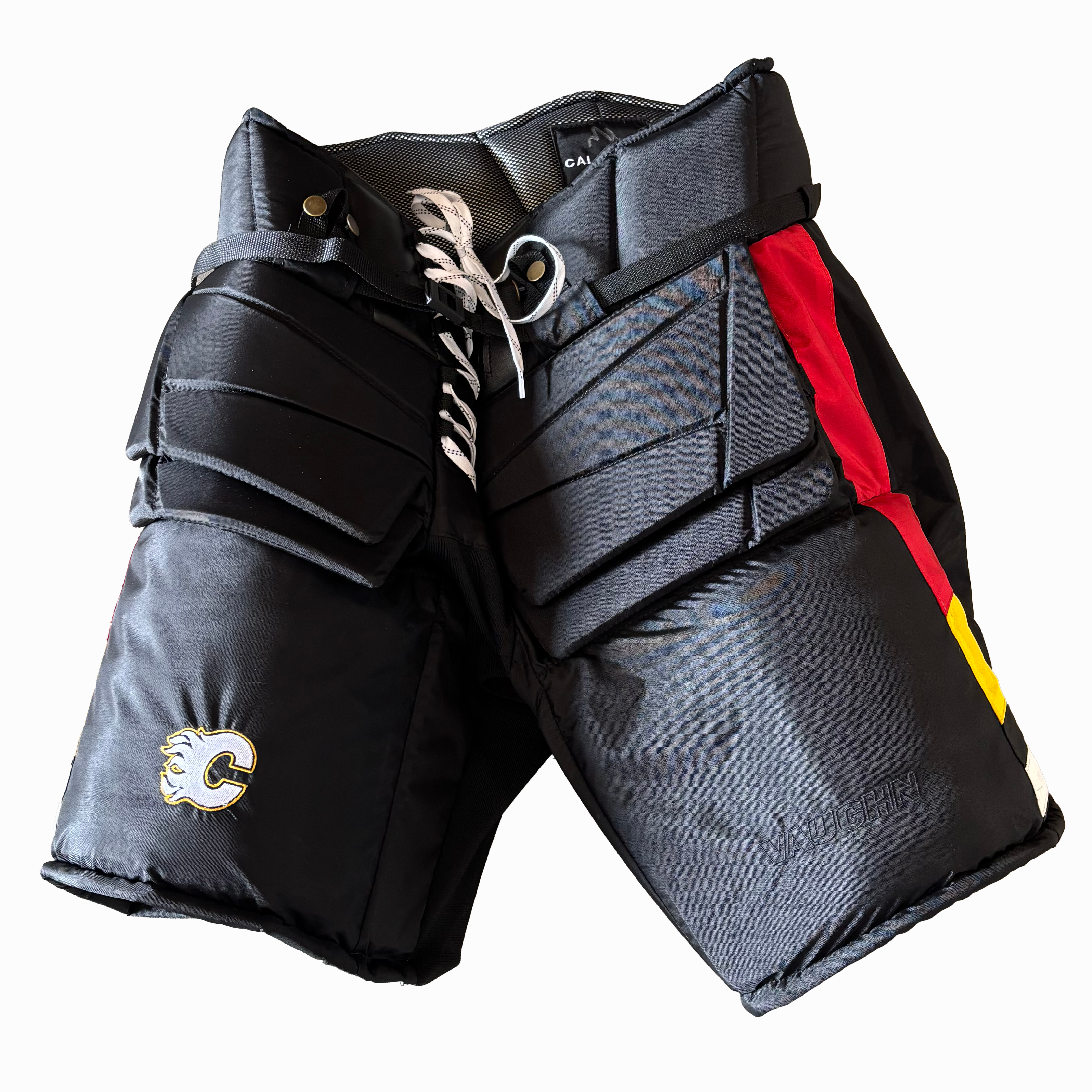 Vaughn Pro Custom - NHL Pro Stock Goalie Pants - Calgary Flames (Reverse Retro)