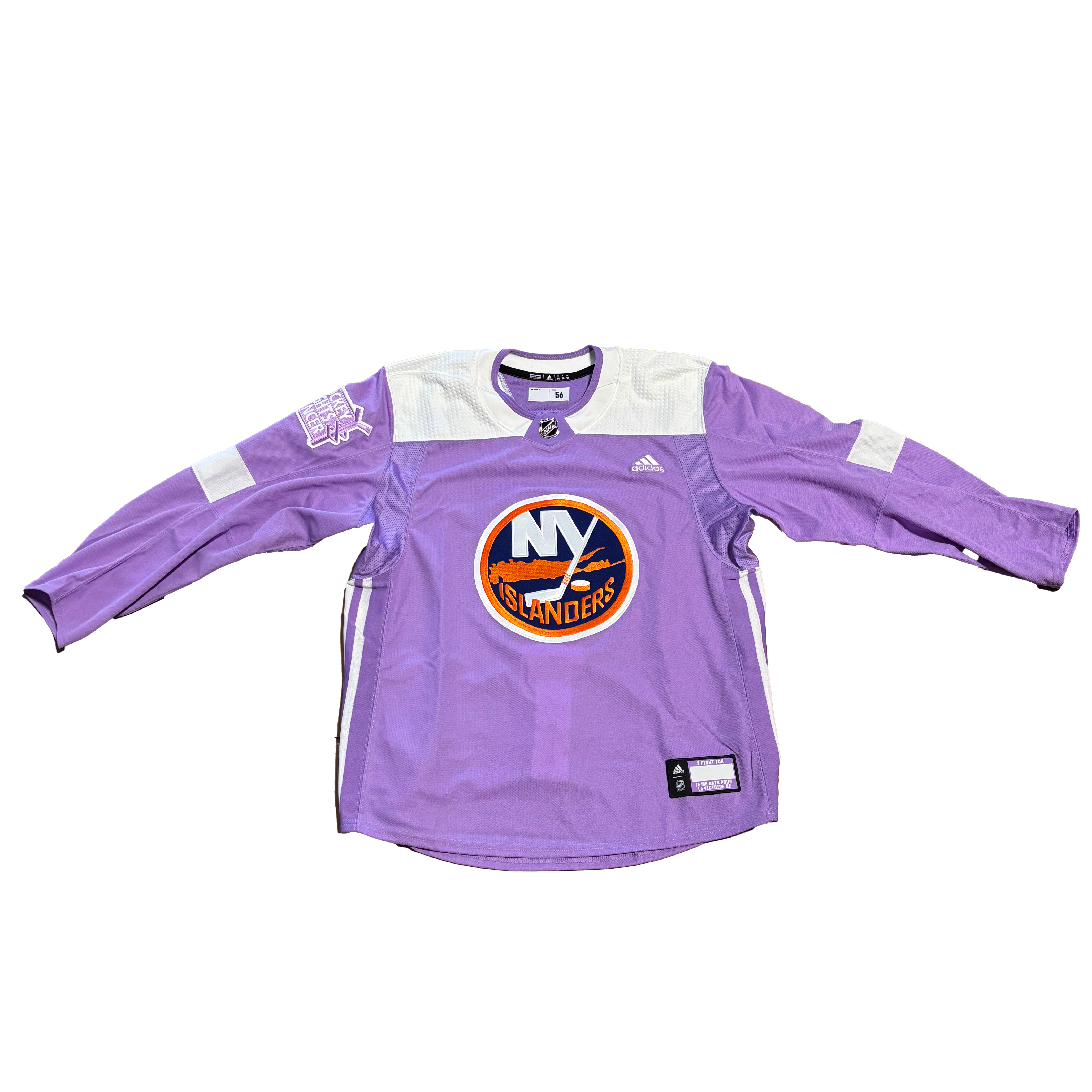 NHL - New York Islanders Authentic Adidas Hockey Fights Cancer Jersey (Lavender/White)
