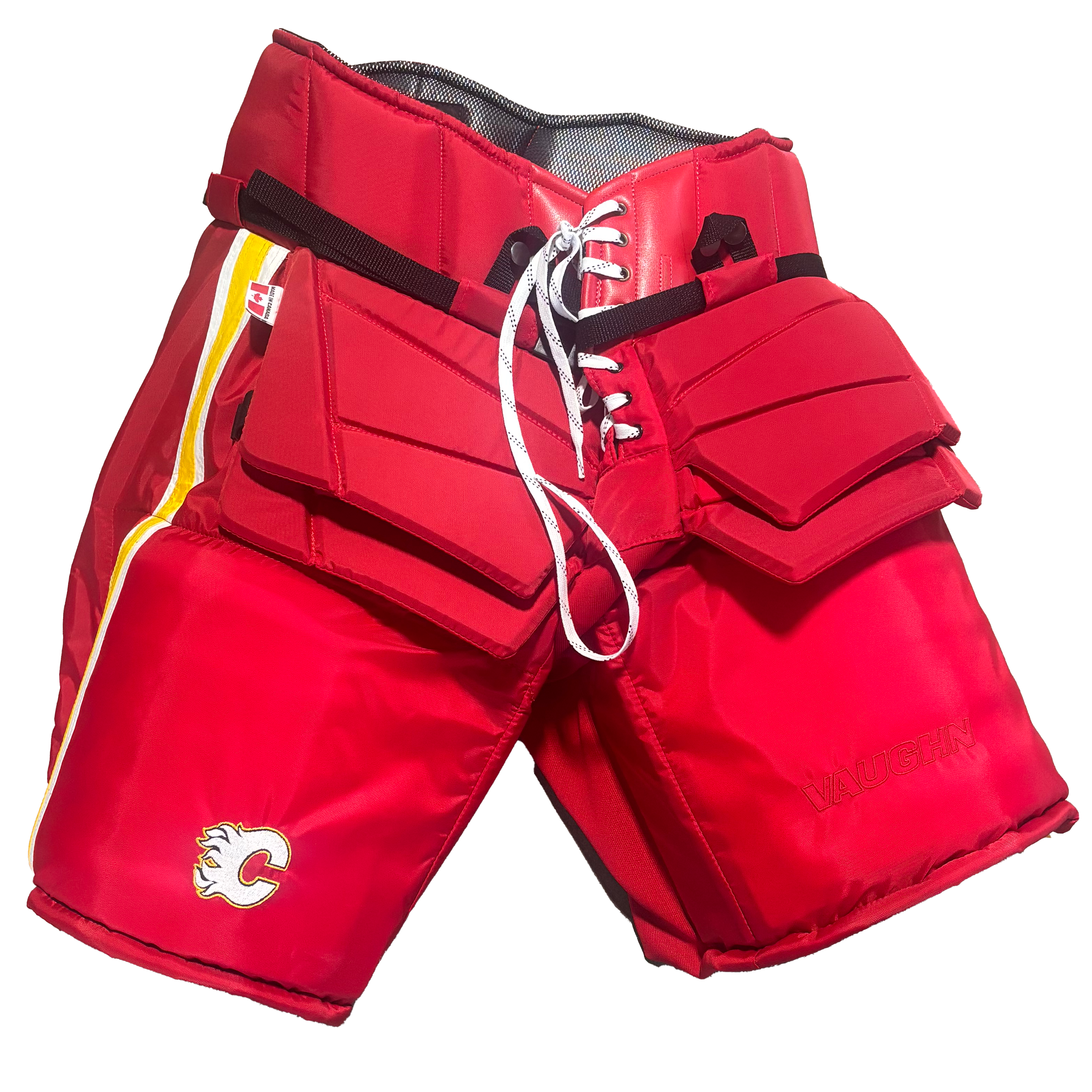 Vaughn Pro Custom - NHL Pro Stock Goalie Pants - Dan Vladar (Red/Yellow/White)