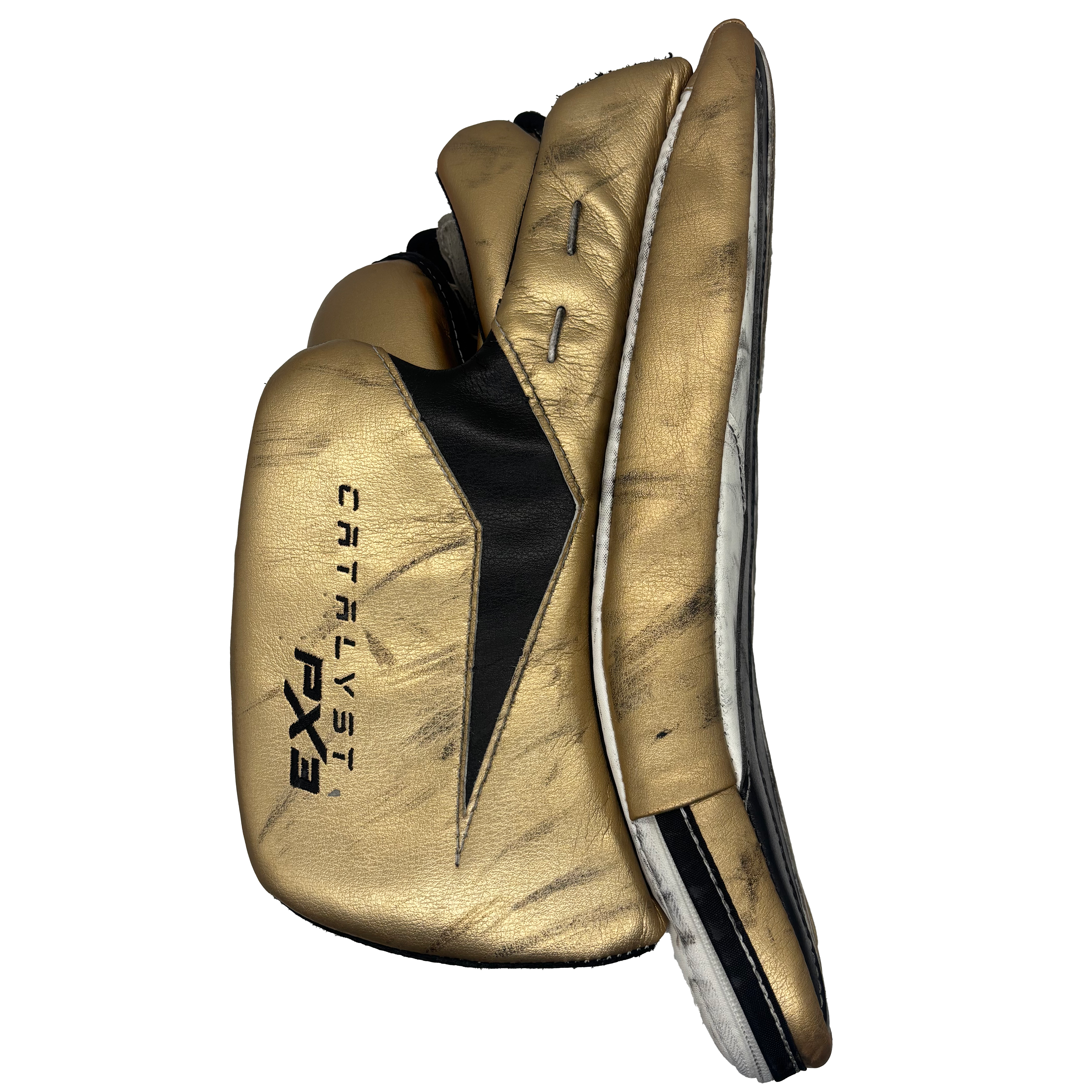 True Catalyst PX3 - Used Pro Stock Goalie Full Set (Gold/Black/White)