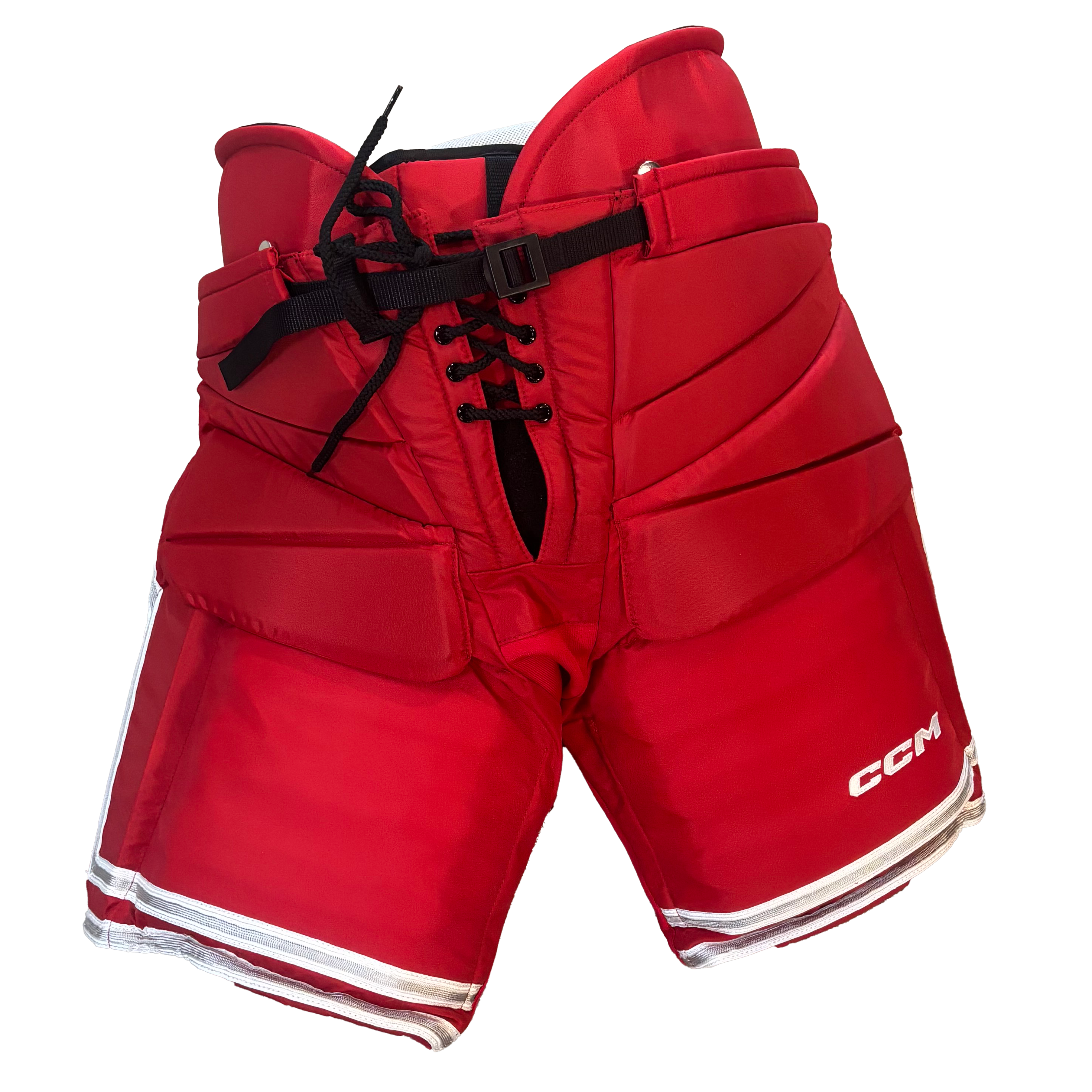 CCM HPG12A - NCAA Pro Stock Hockey Goalie Pants (Red/White/Grey)