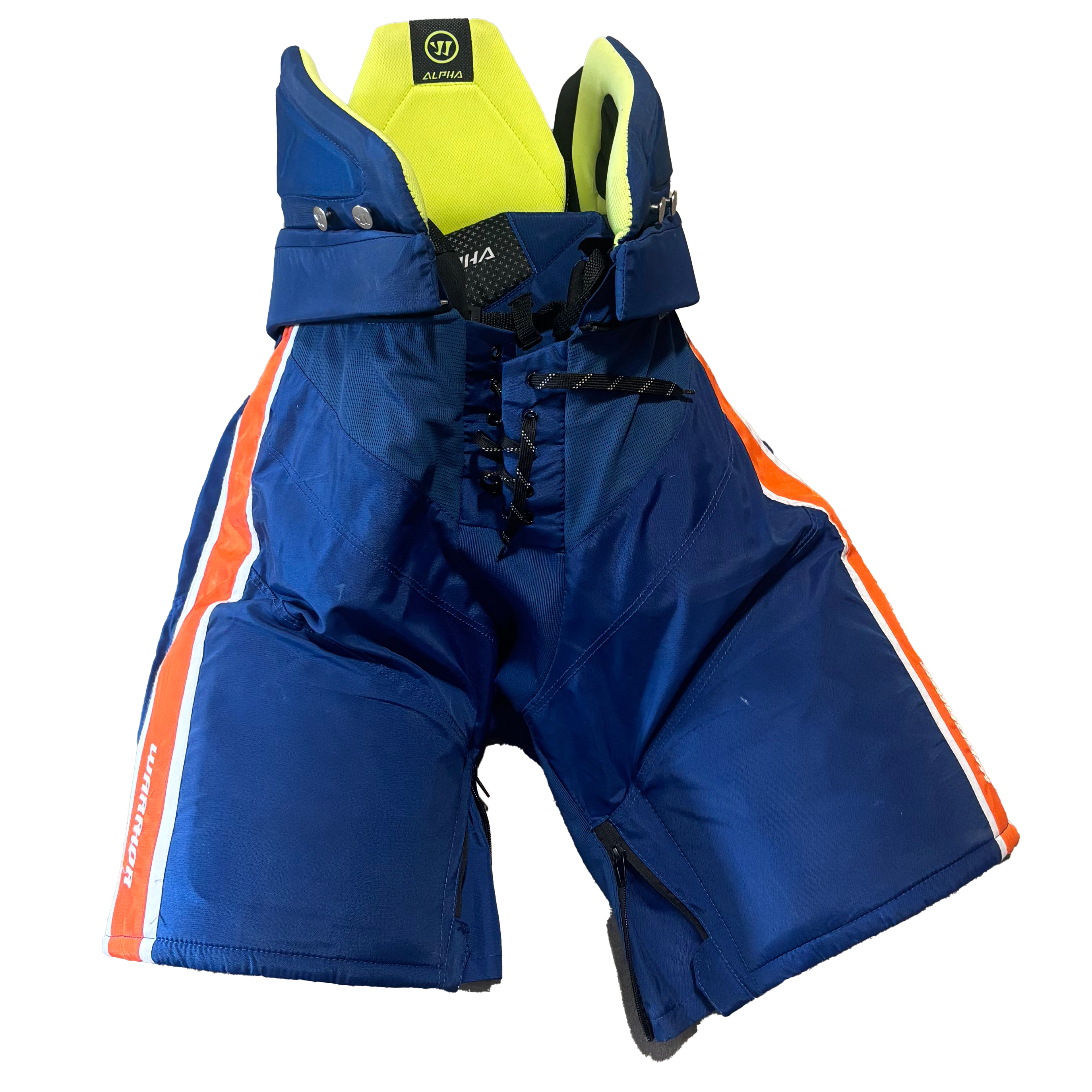 Warrior Alpha - Used NHL Pro Stock Pant - New York Islanders (Blue/Orange/White)