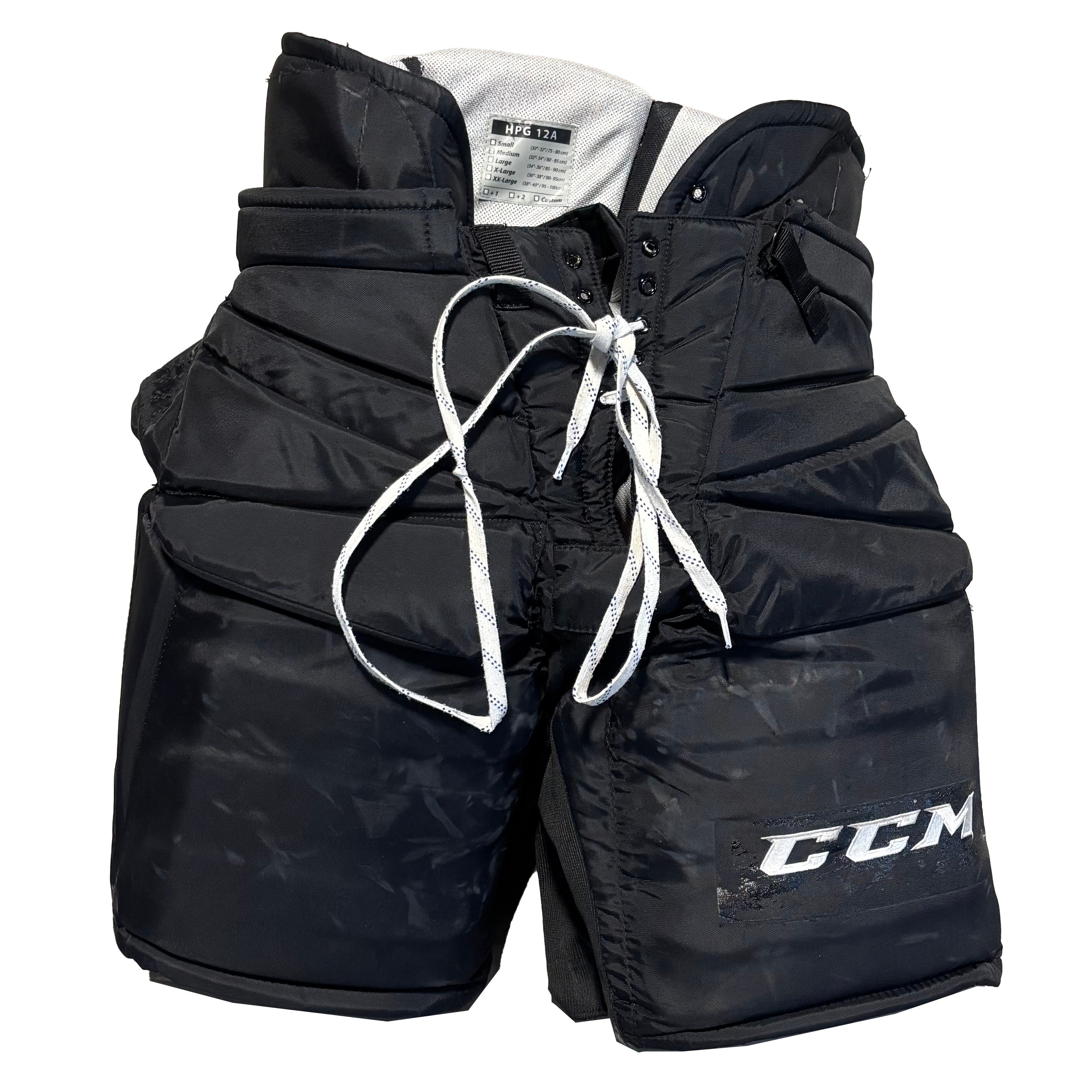 CCM HPG12A - Used Pro Stock Goalie Pants with Nike Logo (Black)