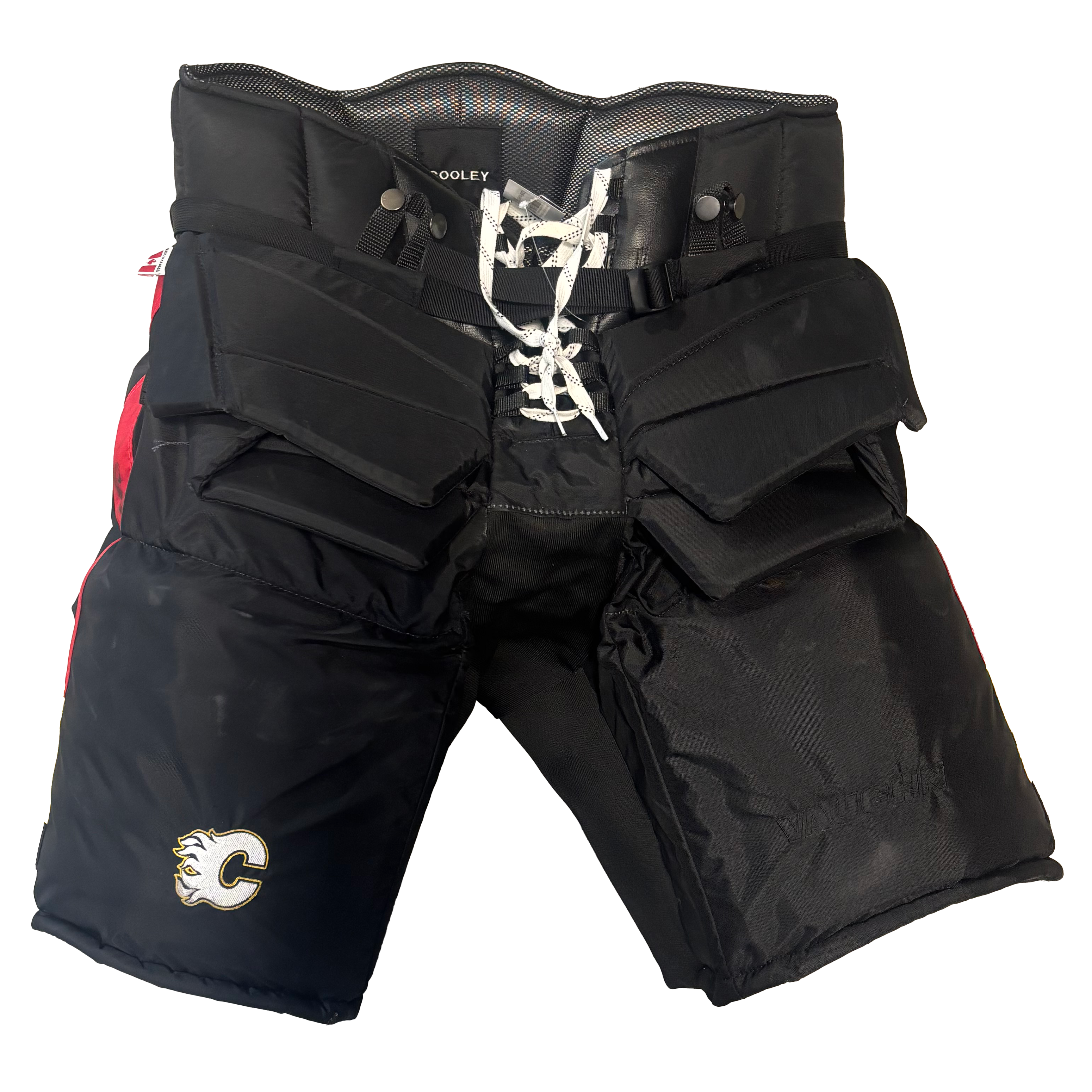 Vaughn Custom - Used NHL Pro Stock Goalie Pants - Calgary Flames (Reverse Retro)