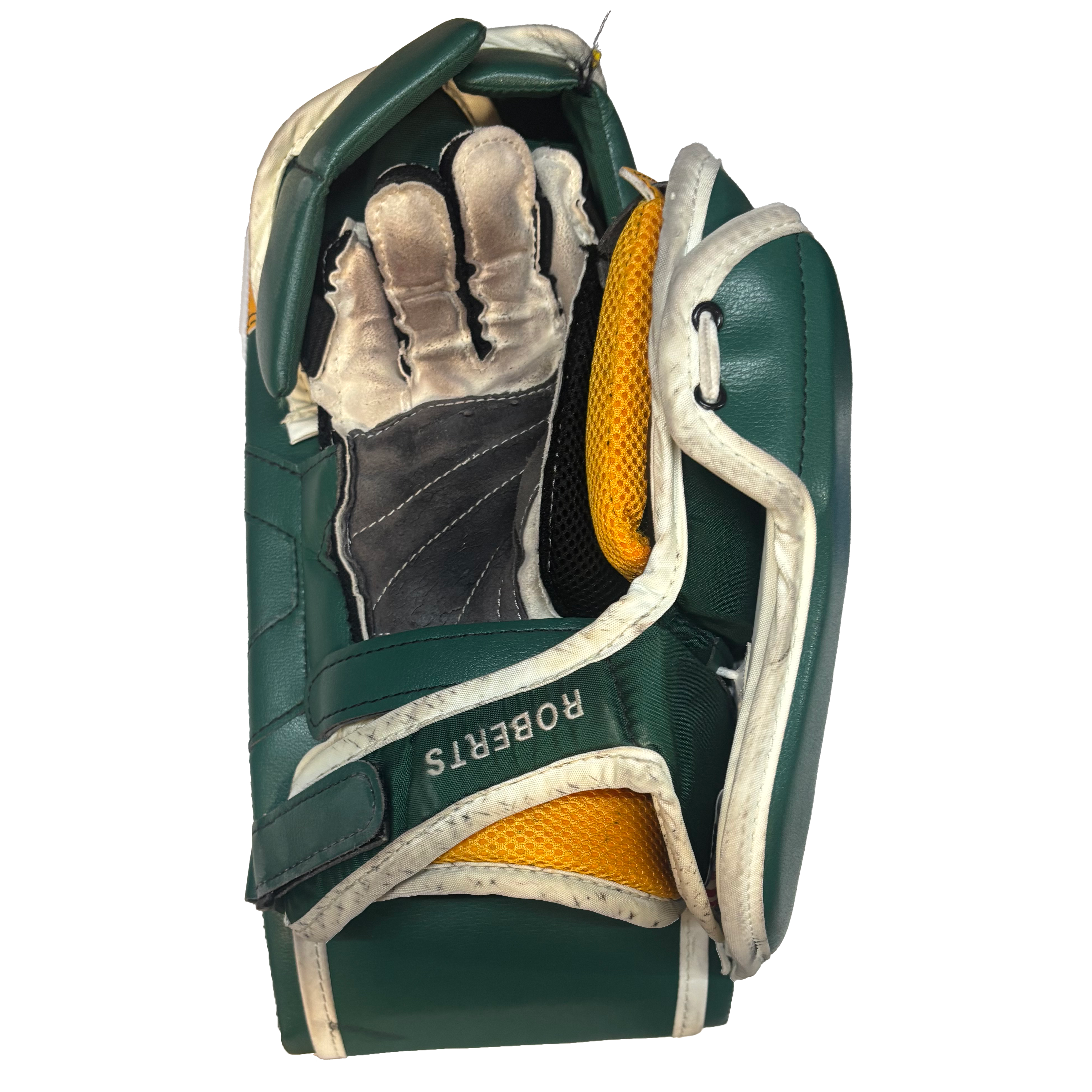 Vaughn Velocity V9 - Used Pro Stock Senior Goalie Full Set (White/Green/Yellow)